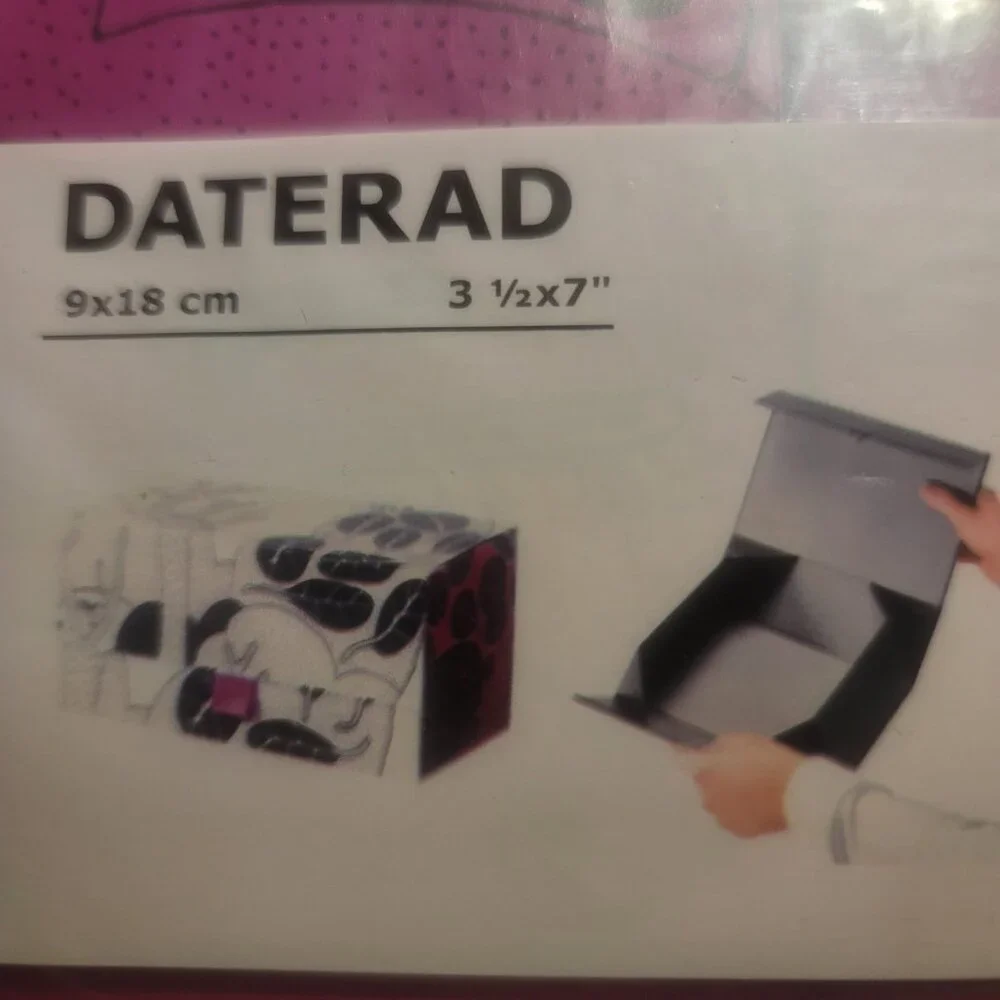 Set of 2 - IKEA - DATERAD - Foldable Flat Packed - Decorative Storage Boxes